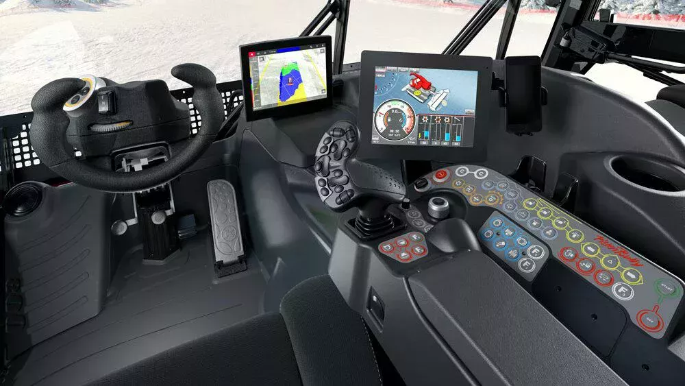 Das innovative Cockpit des PistenBully 800.