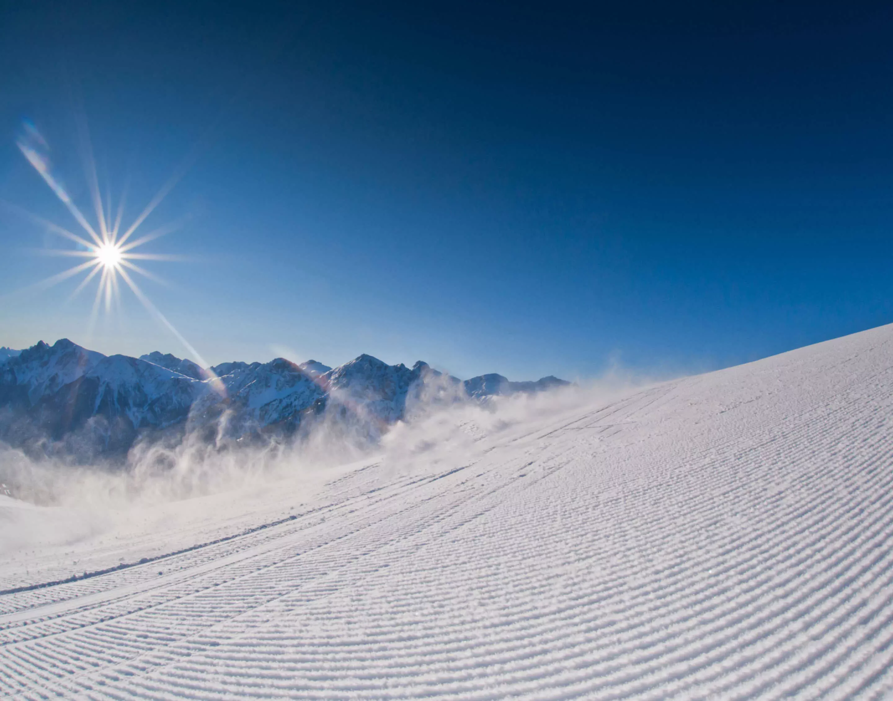 Une piste fraîchement préparée.