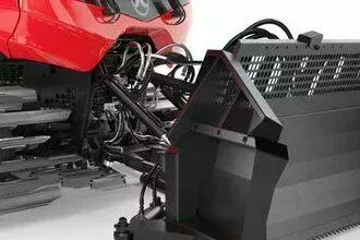 The quick-mount system of the PistenBully 800. 