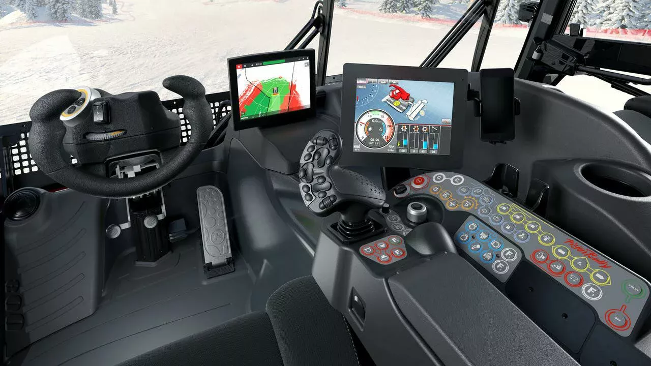 Das innovative Cockpit des PistenBully 800 W