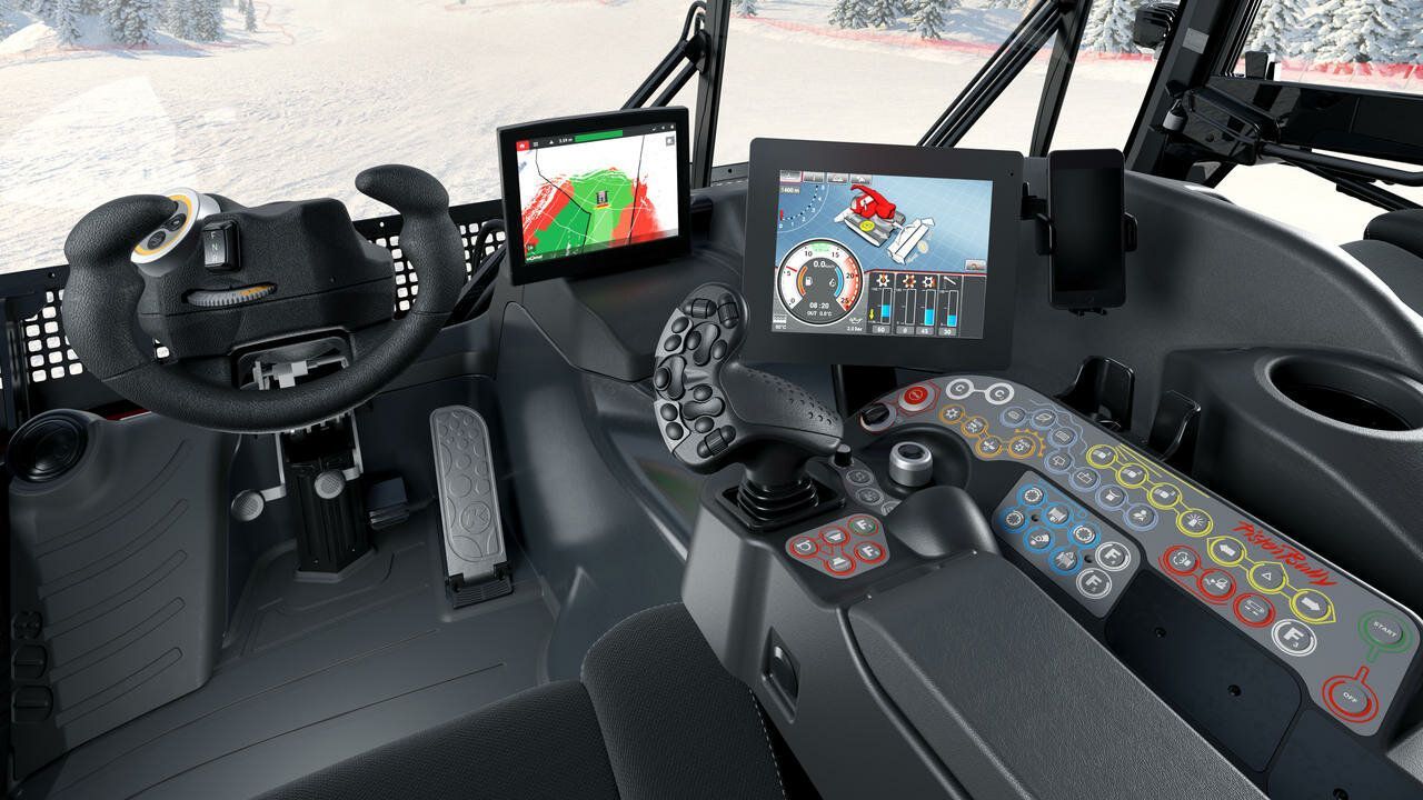 Das innovative Cockpit des PistenBully 800 W