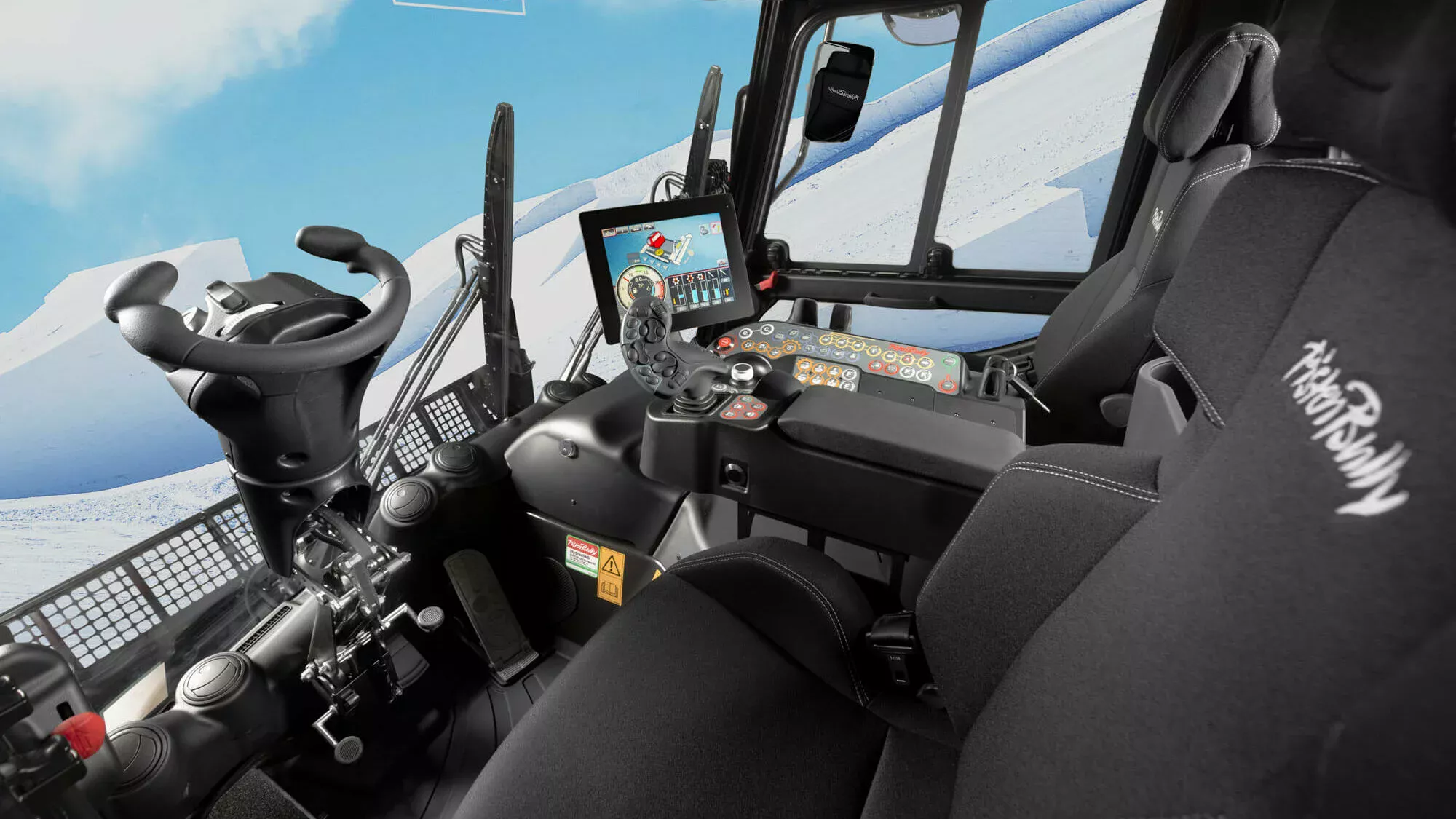 Cockpit des PistenBully 100 ParkPro