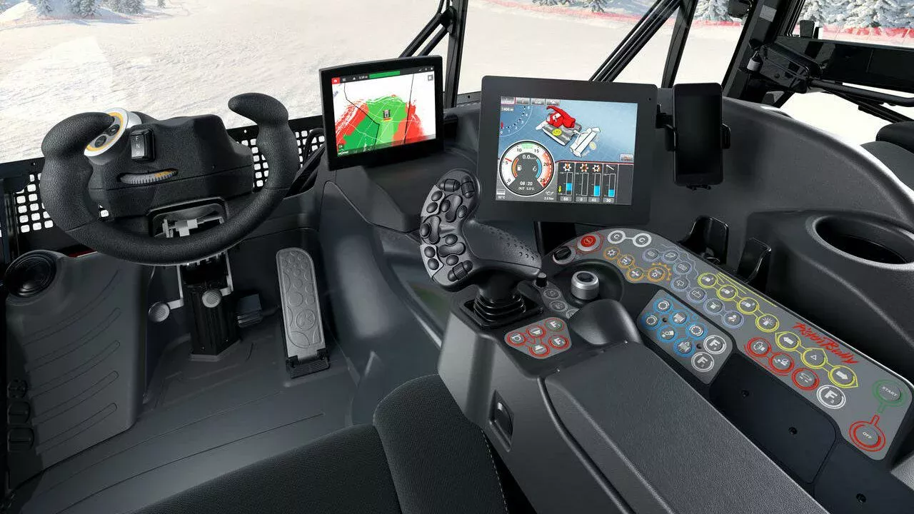 Das innovative Cockpit des PistenBully 800.