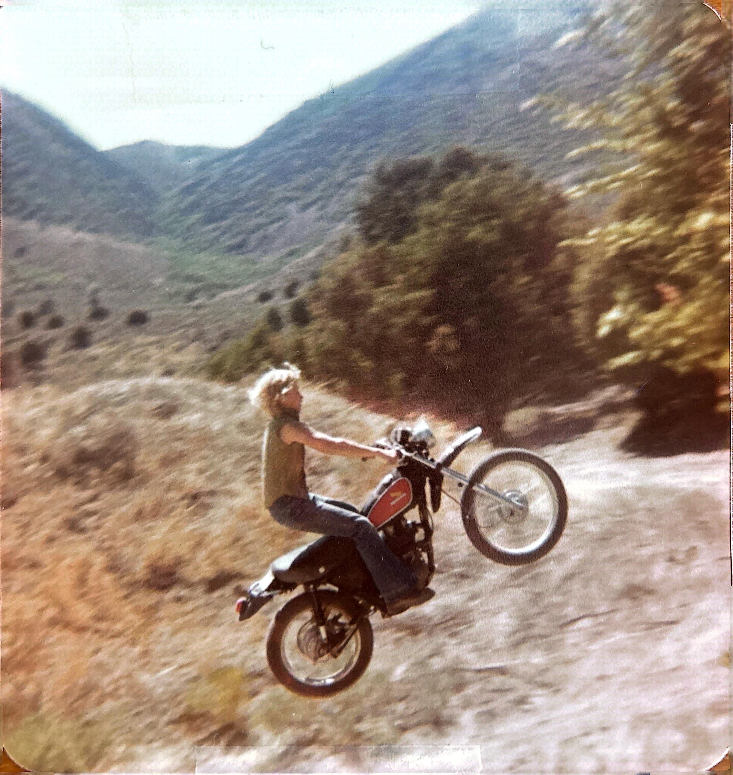 Rod on a dirtbike as a teenager. 