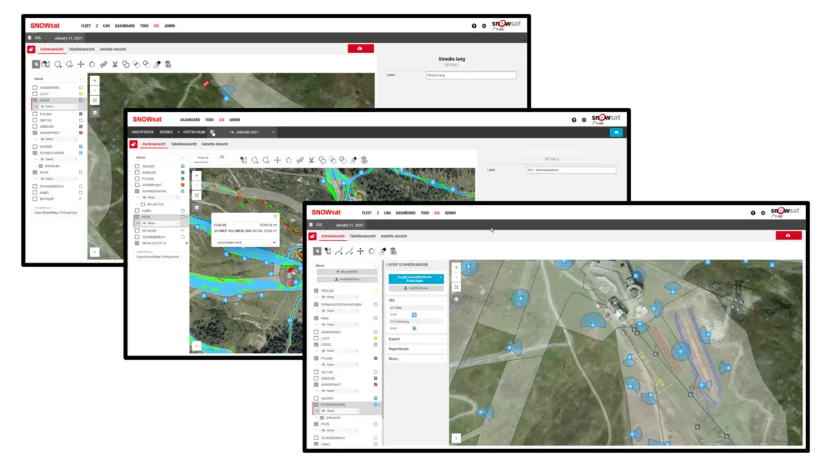 An example of maps created with SnowSat.